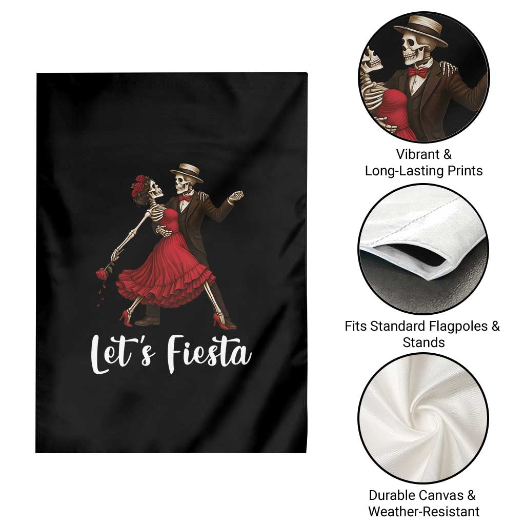 Skeleton Mexican Christmas Garden Flag Let us Fiesta TS14 Print Your Wear