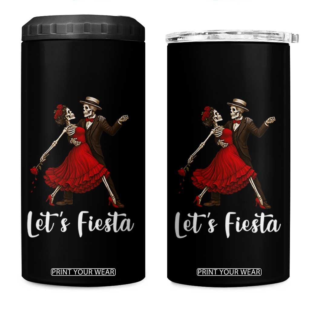 Skeleton Mexican Christmas 4 in 1 Can Cooler Tumbler Let us Fiesta TS14 One Size: 16 oz Black Print Your Wear