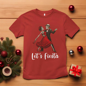 Skeleton Mexican Christmas T Shirt Let us Fiesta TS14 Red Print Your Wear