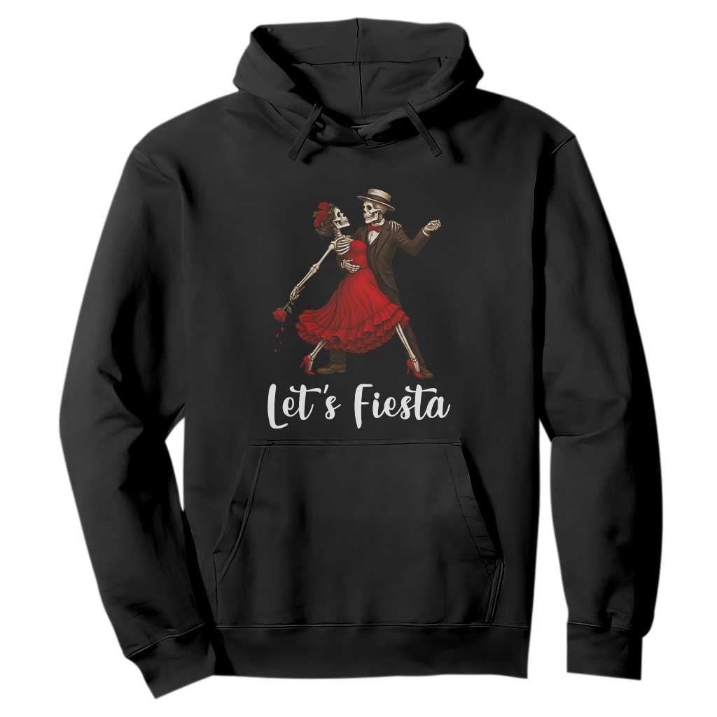 Skeleton Mexican Christmas Hoodie Let us Fiesta TS14 Black Print Your Wear