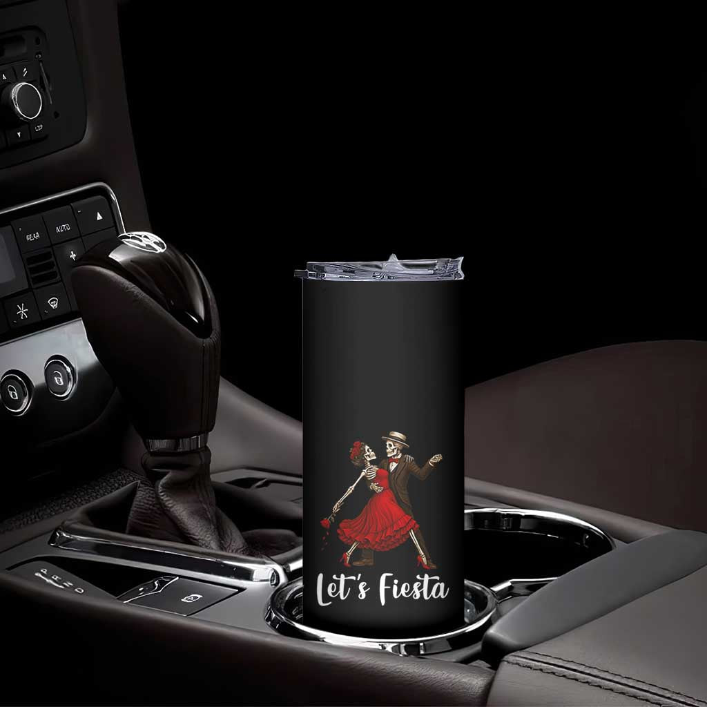 Skeleton Mexican Christmas Skinny Tumbler Let us Fiesta TS14 Print Your Wear