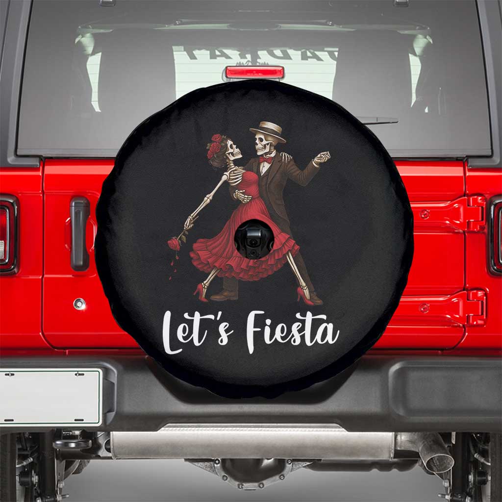 Skeleton Mexican Christmas Spare Tire Cover Let us Fiesta TS14 Black Print Your Wear