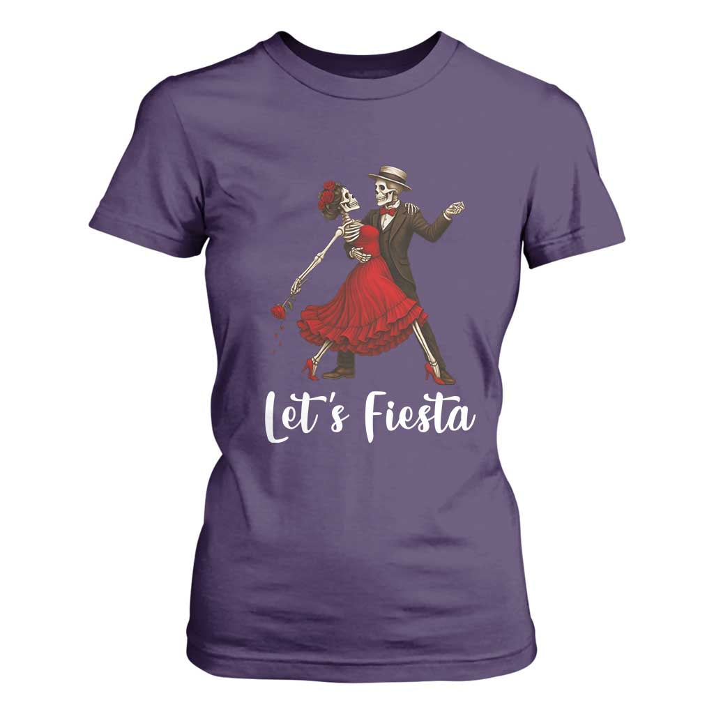 Skeleton Mexican Christmas T Shirt For Women Let us Fiesta TS14 Purple Print Your Wear
