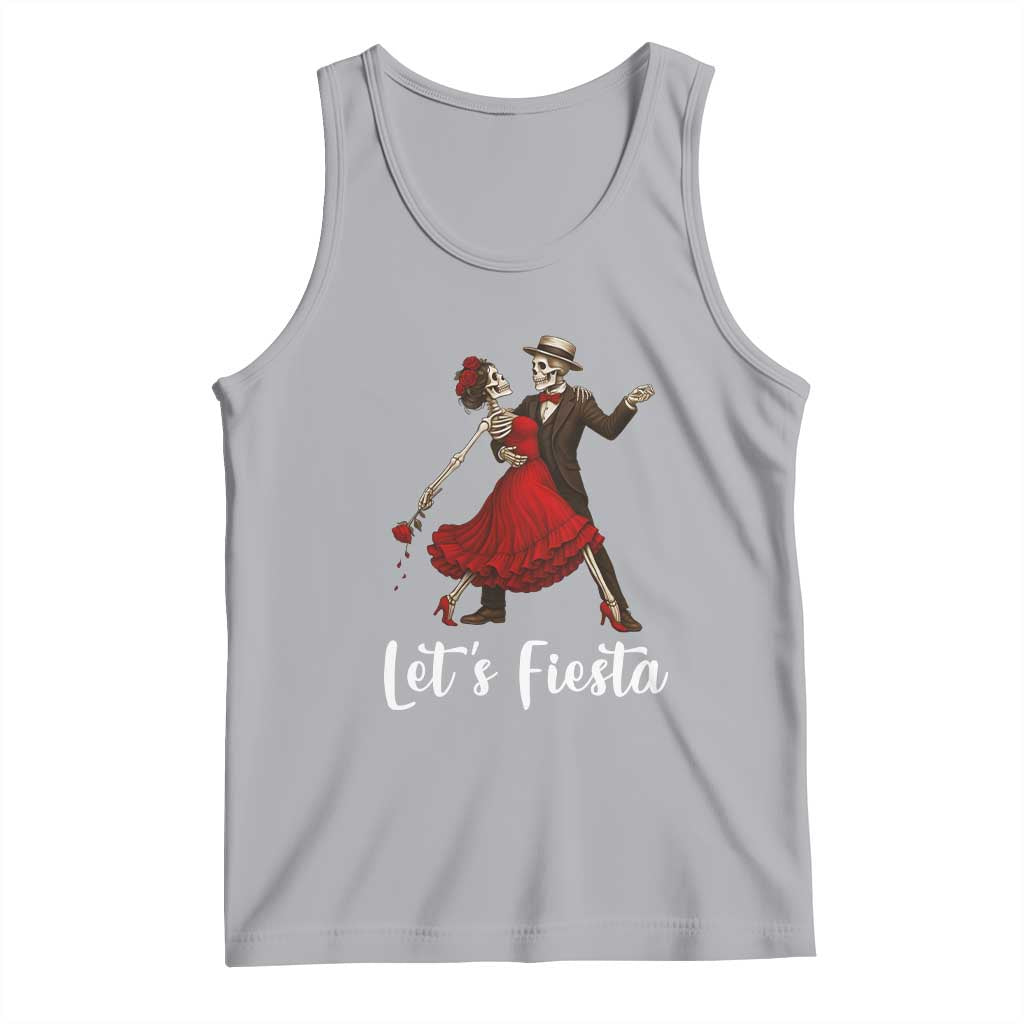 Skeleton Mexican Christmas Tank Top Let us Fiesta TS14 Athletic Heather Print Your Wear