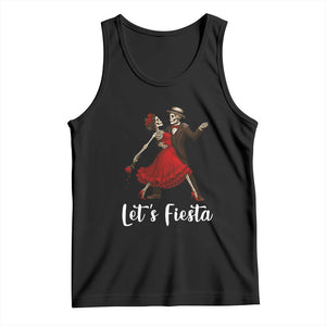 Skeleton Mexican Christmas Tank Top Let us Fiesta TS14 Black Print Your Wear