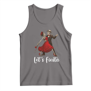 Skeleton Mexican Christmas Tank Top Let us Fiesta TS14 Deep Heather Print Your Wear