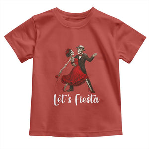 Skeleton Mexican Christmas Toddler T Shirt Let us Fiesta TS14 Red Print Your Wear