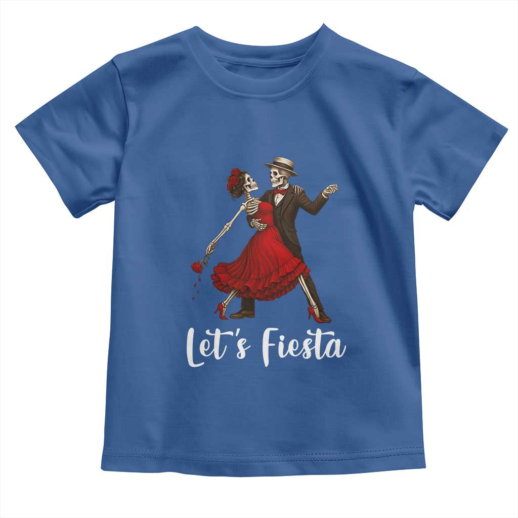 Skeleton Mexican Christmas Toddler T Shirt Let us Fiesta TS14 Royal Blue Print Your Wear