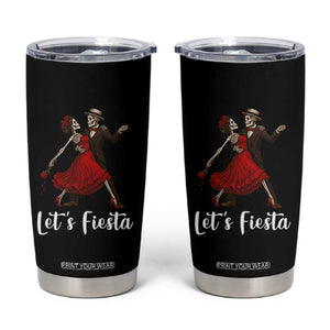 Skeleton Mexican Christmas Tumbler Cup Let us Fiesta TS14 Black Print Your Wear