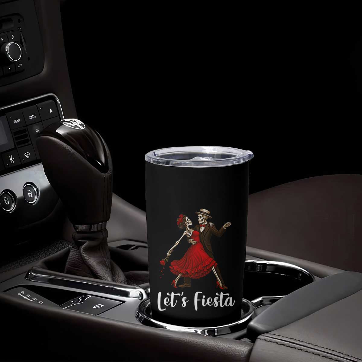 Skeleton Mexican Christmas Tumbler Cup Let us Fiesta TS14 Print Your Wear