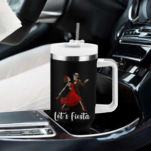 Skeleton Mexican Christmas Tumbler With Handle Let us Fiesta TS14 Print Your Wear