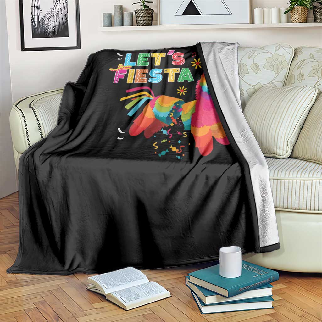Funny Pinata Mexican Throw Blanket Let Us Fiesta TS14 Print Your Wear