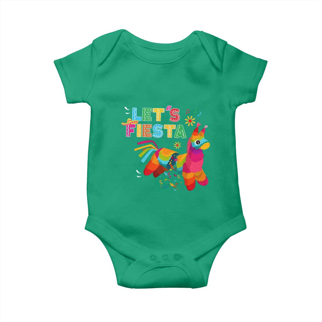 Funny Pinata Mexican Baby Onesie Let Us Fiesta TS14 Irish Green Print Your Wear