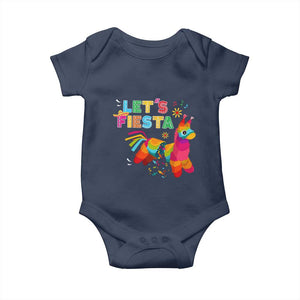 Funny Pinata Mexican Baby Onesie Let Us Fiesta TS14 Navy Print Your Wear