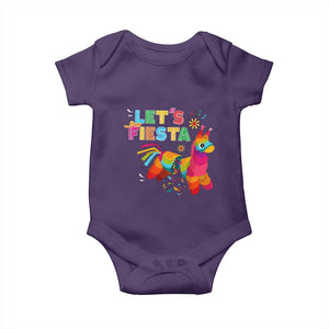 Funny Pinata Mexican Baby Onesie Let Us Fiesta TS14 Purple Print Your Wear