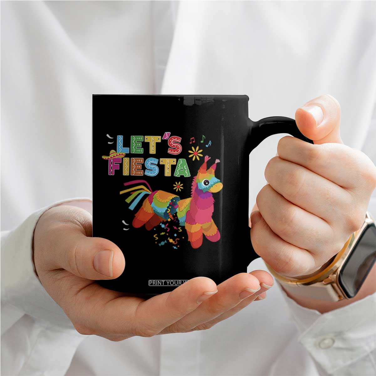 Funny Pinata Mexican Coffee Mug Let Us Fiesta TS14 Print Your Wear