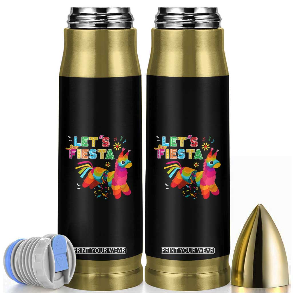 Funny Pinata Mexican Bullet Tumbler Let Us Fiesta TS14 Black Print Your Wear