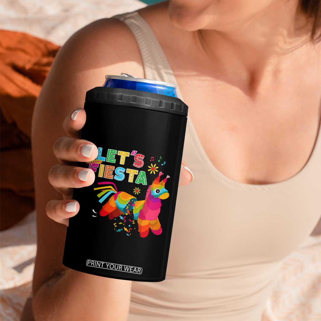 Funny Pinata Mexican 4 in 1 Can Cooler Tumbler Let Us Fiesta TS14 Print Your Wear