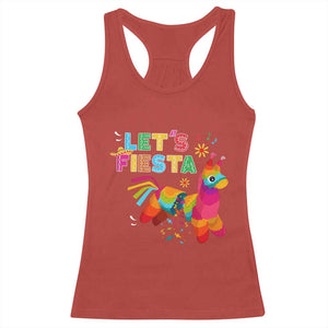 Funny Pinata Mexican Racerback Tank Top Let Us Fiesta TS14 Red Print Your Wear