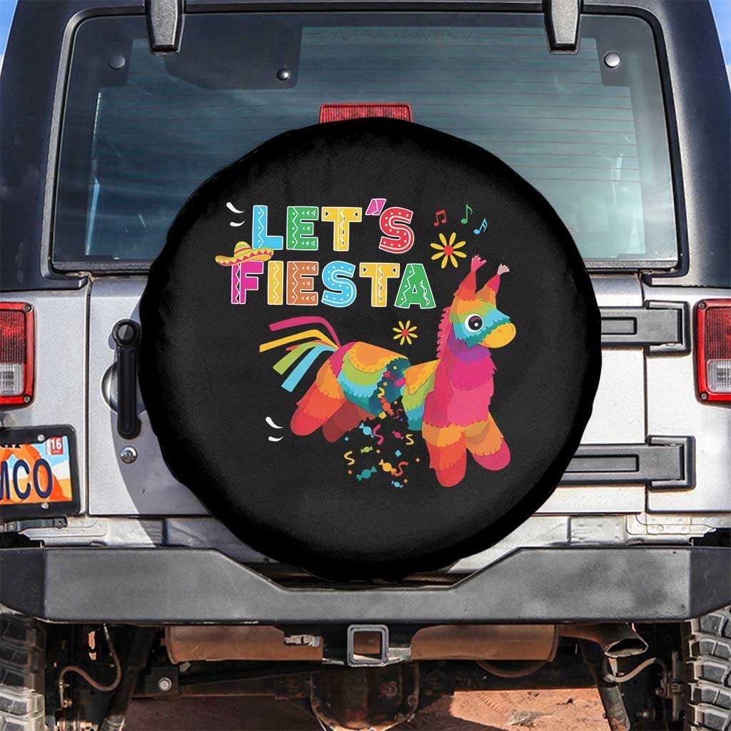 Funny Pinata Mexican Spare Tire Cover Let Us Fiesta TS14 No hole Black Print Your Wear