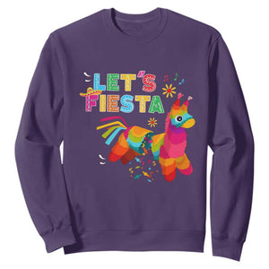Funny Pinata Mexican Sweatshirt Let Us Fiesta TS14 Purple Print Your Wear