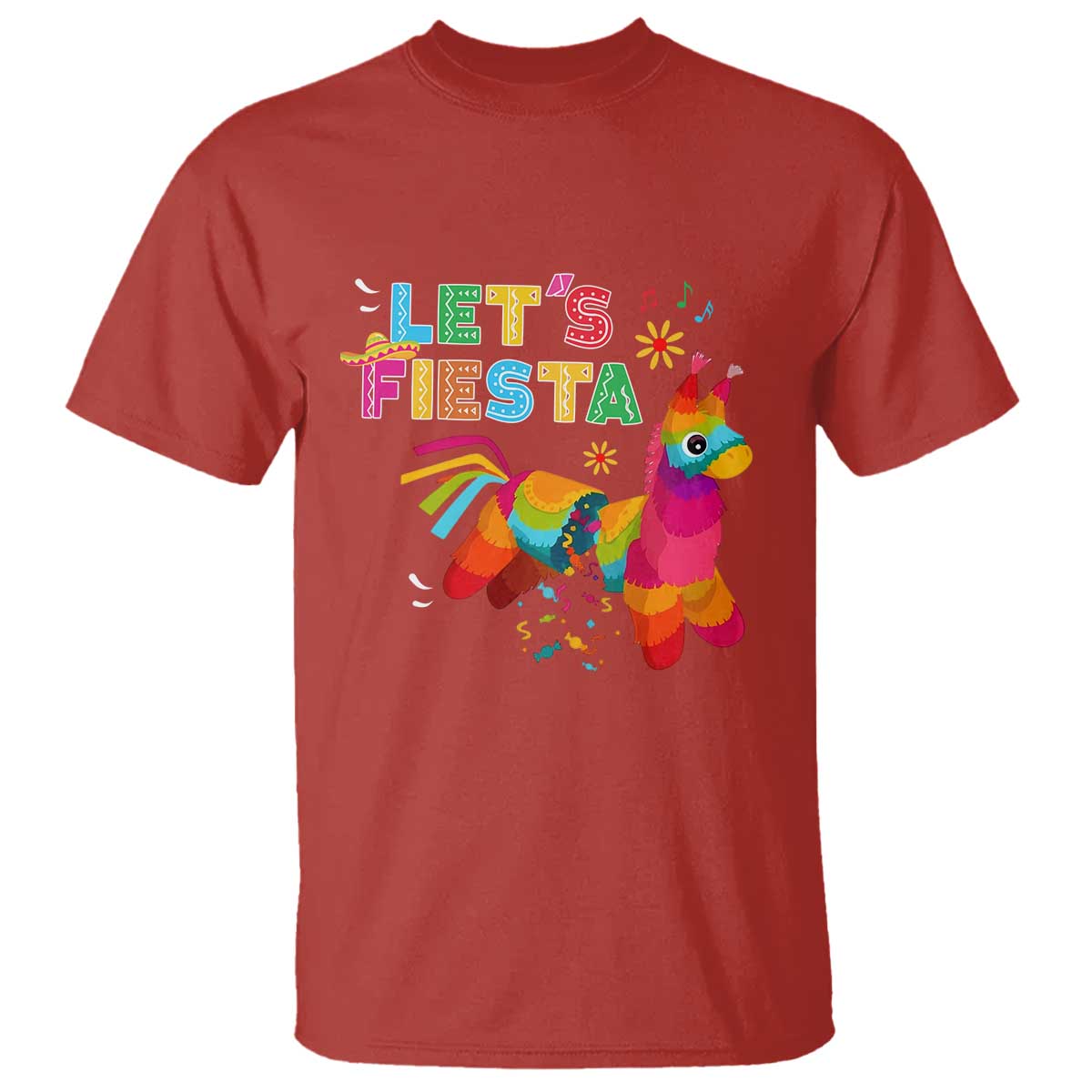 Funny Pinata Mexican T Shirt Let Us Fiesta TS14 Red Print Your Wear
