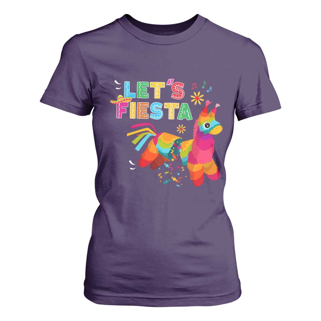Funny Pinata Mexican T Shirt For Women Let Us Fiesta TS14 Purple Print Your Wear