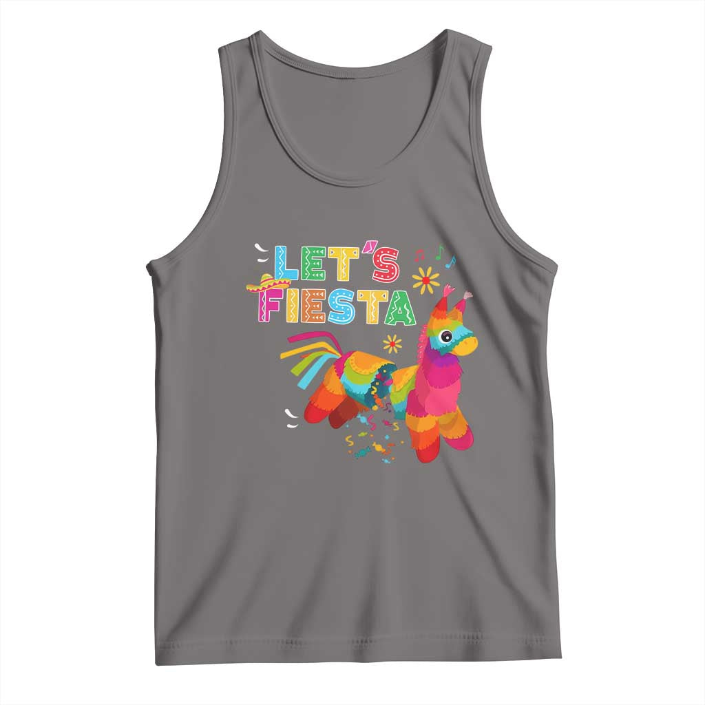 Funny Pinata Mexican Tank Top Let Us Fiesta TS14 Deep Heather Print Your Wear