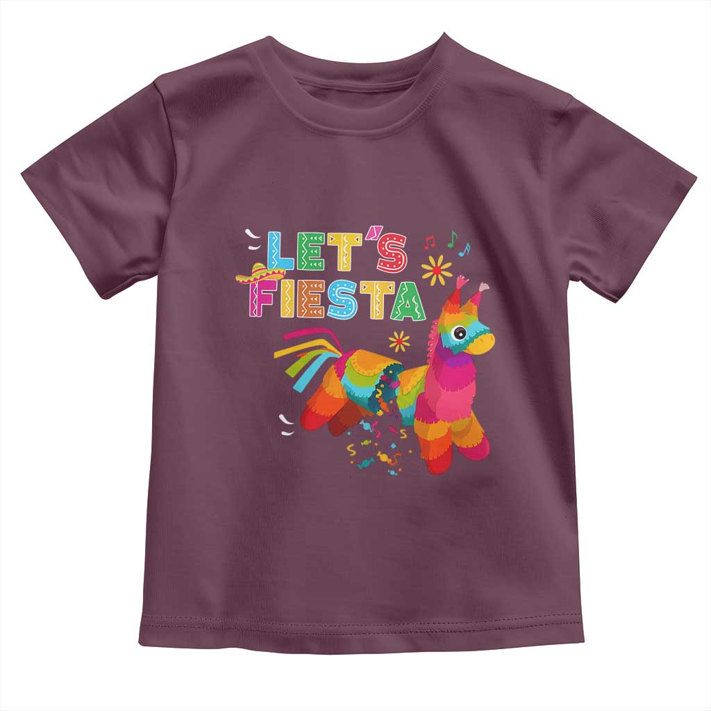 Funny Pinata Mexican Toddler T Shirt Let Us Fiesta TS14 Maroon Print Your Wear
