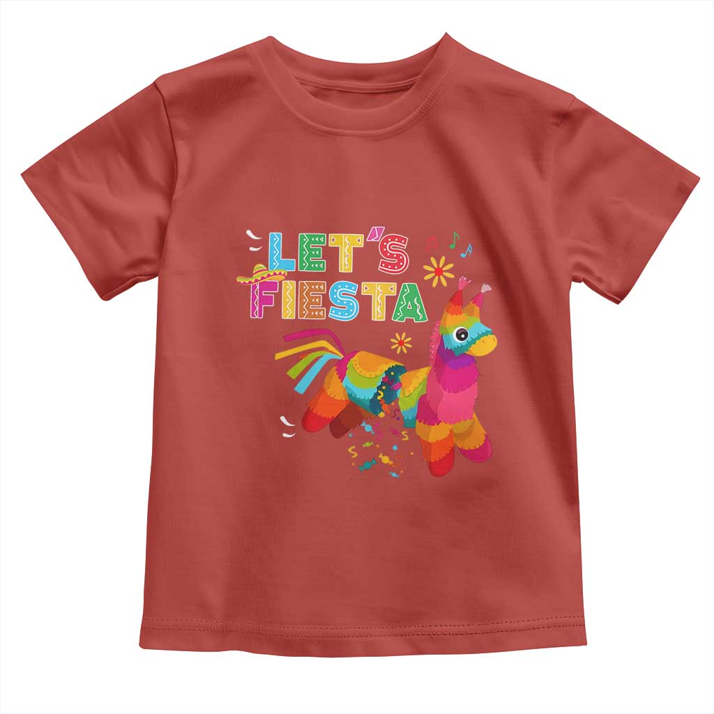 Funny Pinata Mexican Toddler T Shirt Let Us Fiesta TS14 Red Print Your Wear