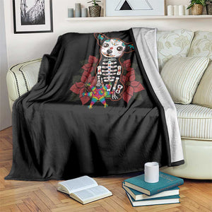 Calavera Chihuahua Throw Blanket Pinata Dia De Los Muertos Mexican TS14 Print Your Wear