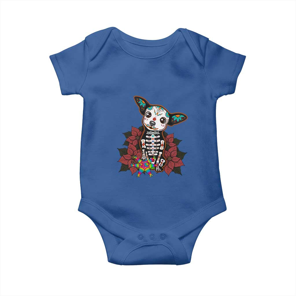 Calavera Chihuahua Baby Onesie Pinata Dia De Los Muertos Mexican TS14 Royal Blue Print Your Wear
