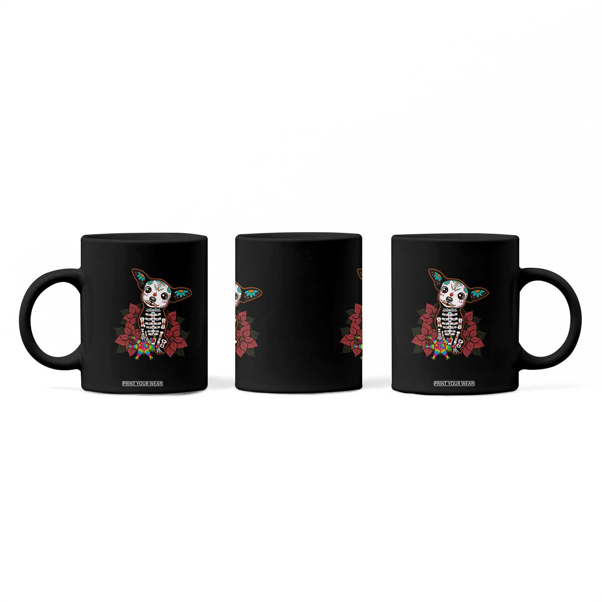 Calavera Chihuahua Coffee Mug Pinata Dia De Los Muertos Mexican TS14 Print Your Wear