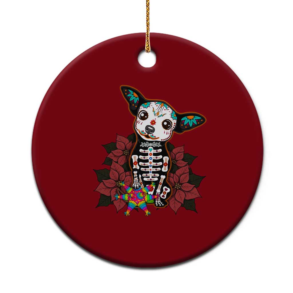 Calavera Chihuahua Ceramic Ornament Pinata Dia De Los Muertos Mexican TS14 1pc Red Print Your Wear