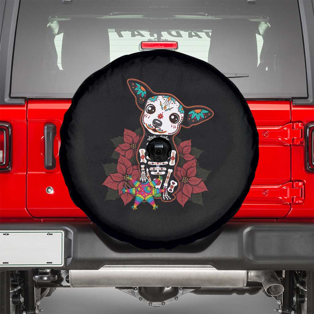 Calavera Chihuahua Spare Tire Cover Pinata Dia De Los Muertos Mexican TS14 Black Print Your Wear
