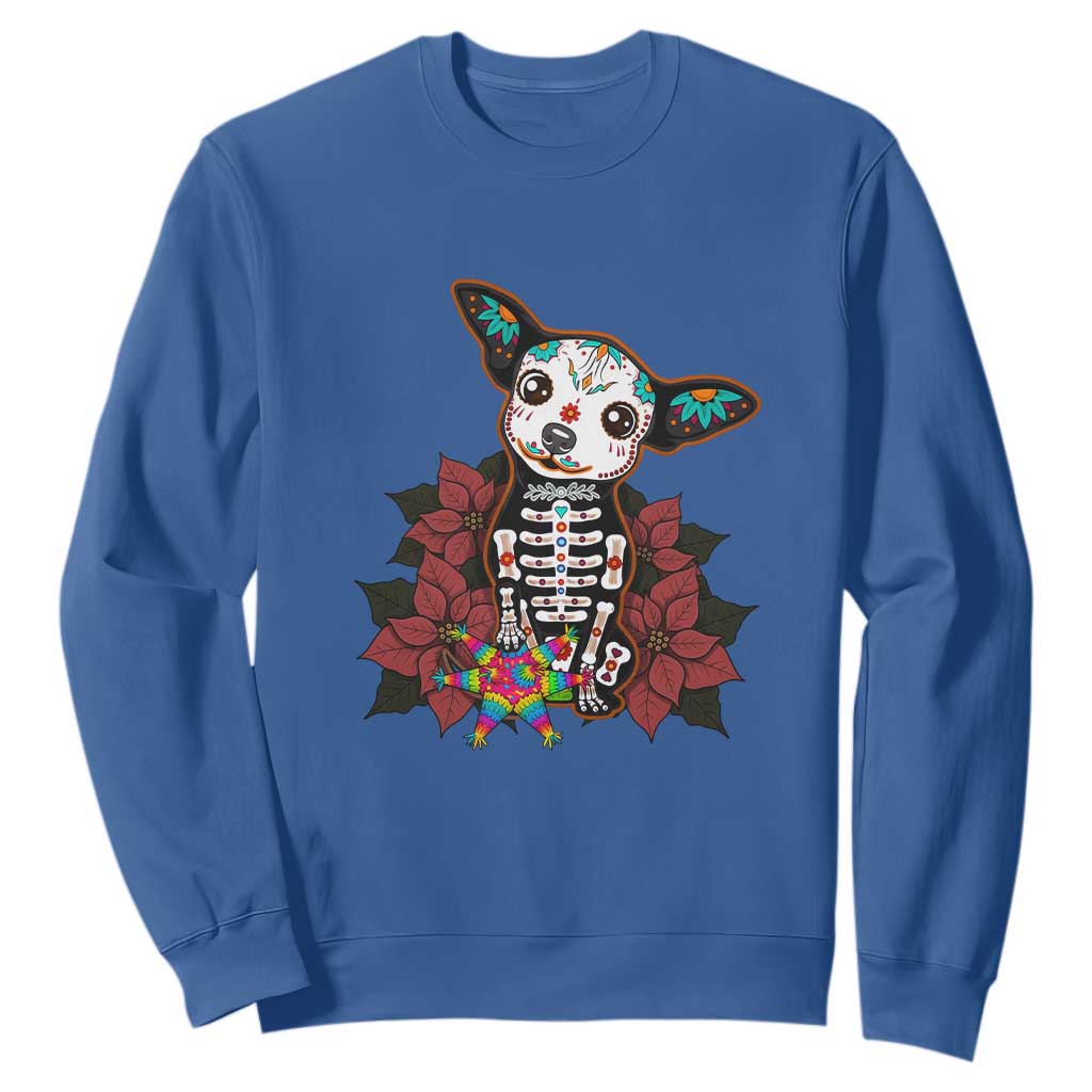 Calavera Chihuahua Sweatshirt Pinata Dia De Los Muertos Mexican TS14 Royal Blue Print Your Wear