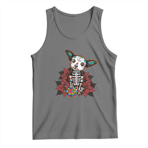 Calavera Chihuahua Tank Top Pinata Dia De Los Muertos Mexican TS14 Black Heather Print Your Wear