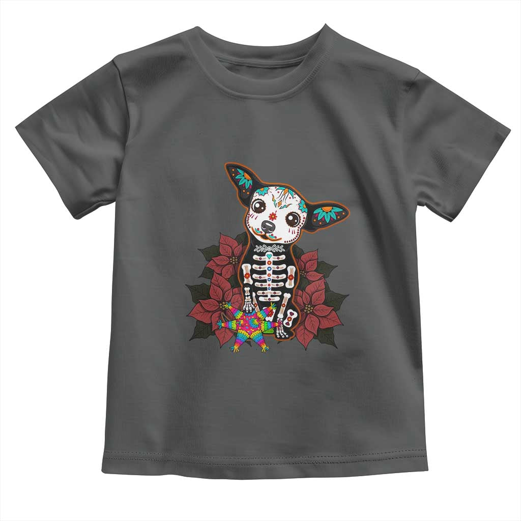 Calavera Chihuahua Toddler T Shirt Pinata Dia De Los Muertos Mexican TS14 Dark Heather Print Your Wear