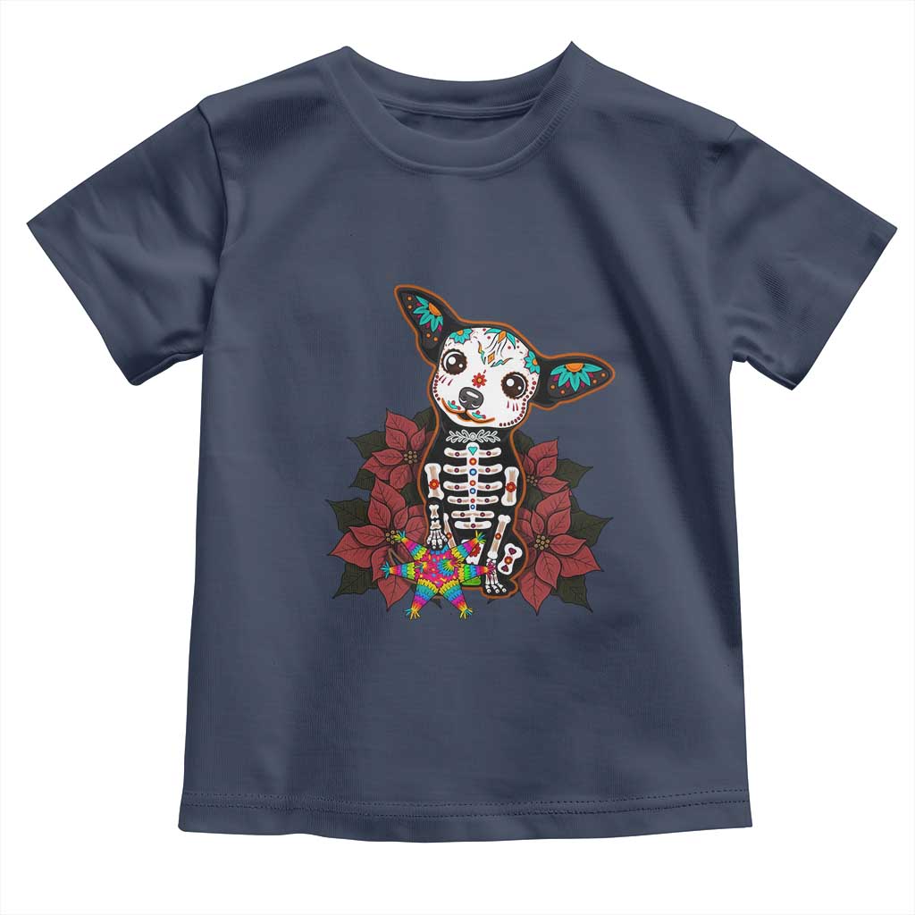 Calavera Chihuahua Toddler T Shirt Pinata Dia De Los Muertos Mexican TS14 Navy Print Your Wear