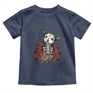 Calavera Chihuahua Toddler T Shirt Pinata Dia De Los Muertos Mexican TS14 Navy Print Your Wear