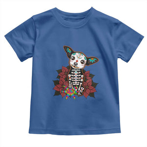 Calavera Chihuahua Toddler T Shirt Pinata Dia De Los Muertos Mexican TS14 Royal Blue Print Your Wear