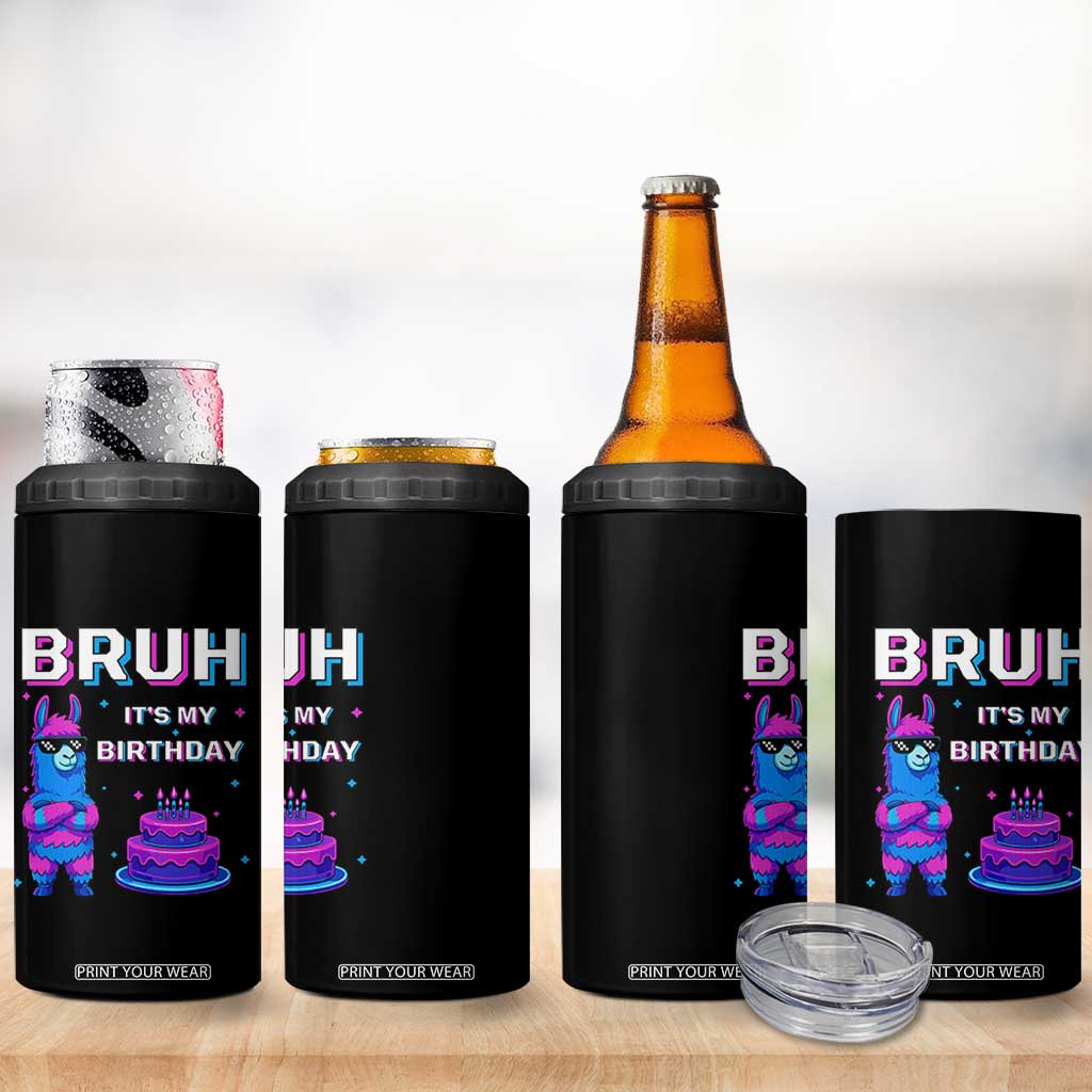 Funny Pinata Mexican 4 in 1 Can Cooler Tumbler Bruh It Is My Birthday TS14 Print Your Wear