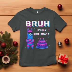 Funny Pinata Mexican T Shirt Bruh It Is My Birthday TS14 Dark Heather Print Your Wear