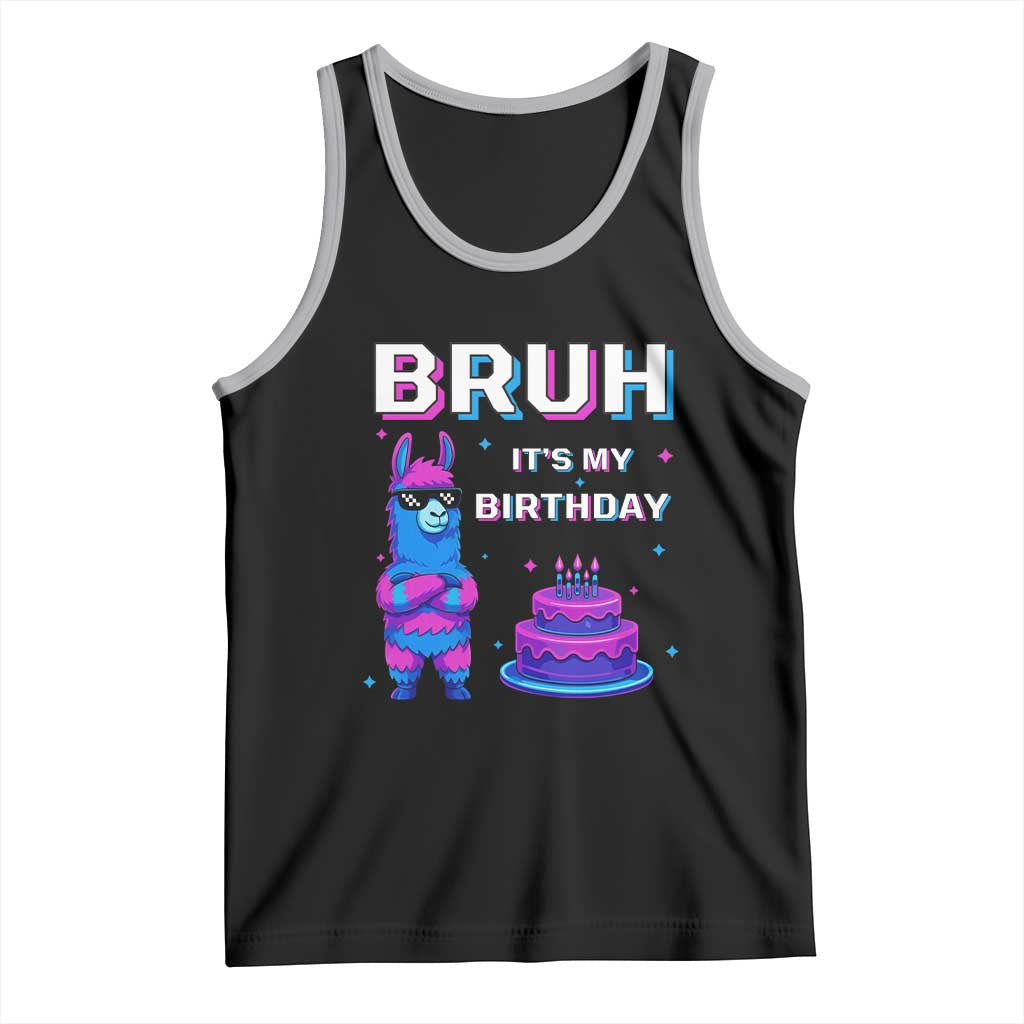 Funny Pinata Mexican Tank Top Bruh It Is My Birthday TS14 Black Athletic Heather Print Your Wear