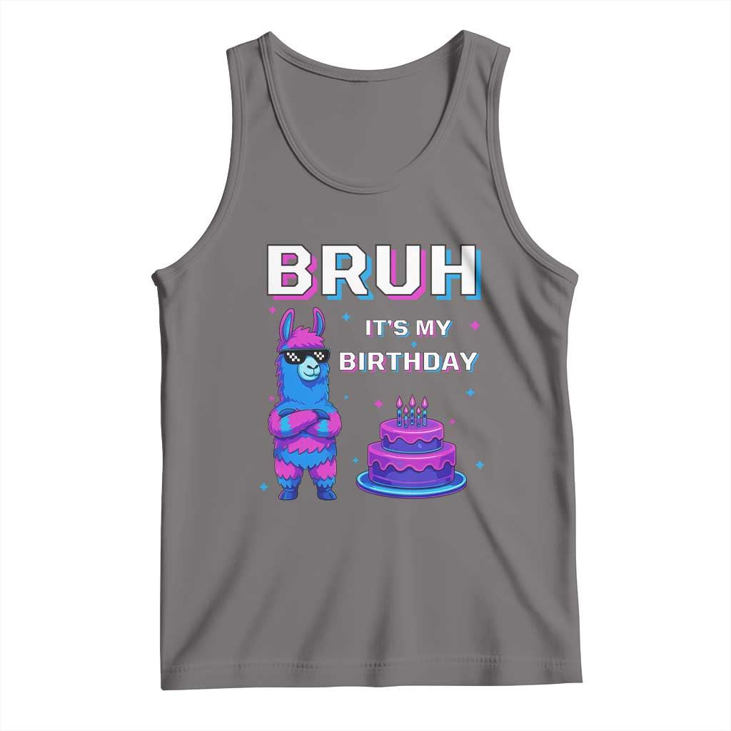 Funny Pinata Mexican Tank Top Bruh It Is My Birthday TS14 Deep Heather Print Your Wear