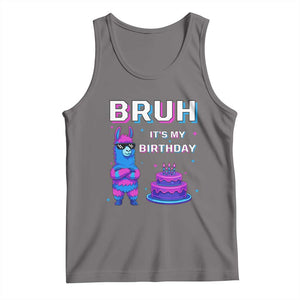 Funny Pinata Mexican Tank Top Bruh It Is My Birthday TS14 Deep Heather Print Your Wear