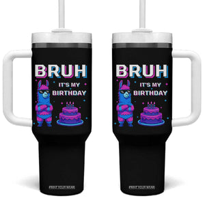 Funny Pinata Mexican Tumbler With Handle Bruh It Is My Birthday TS14 One Size: 40 oz Black Print Your Wear