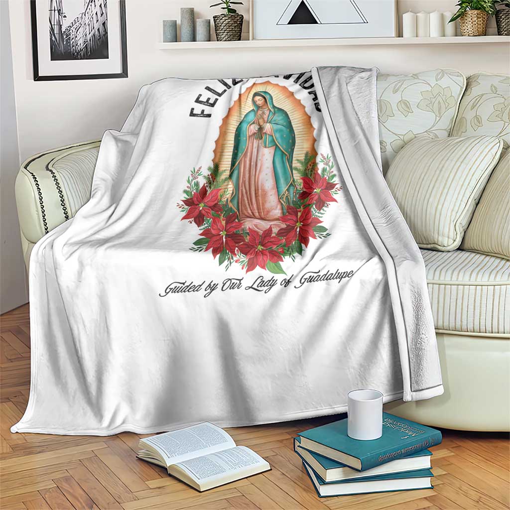 Virgin Mary Feliz Navidad Throw Blanket Our Lady Virgen De Guadalupe TS14 Print Your Wear