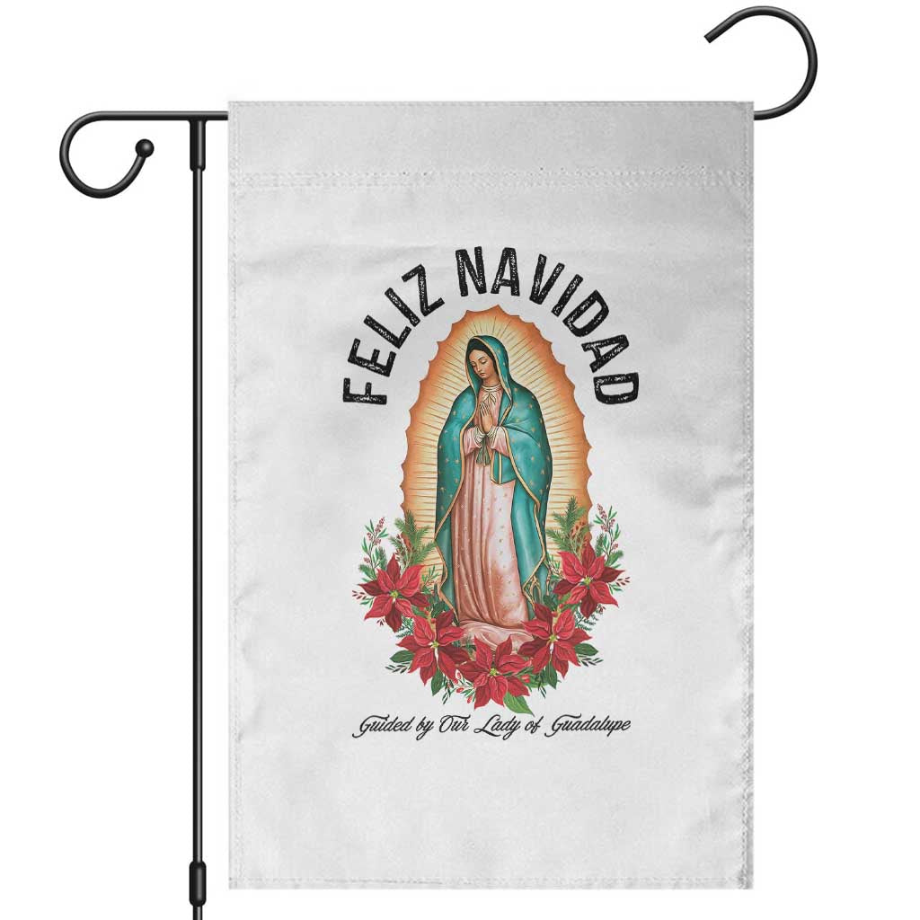 Virgin Mary Feliz Navidad Garden Flag Our Lady Virgen De Guadalupe TS14 White Print Your Wear