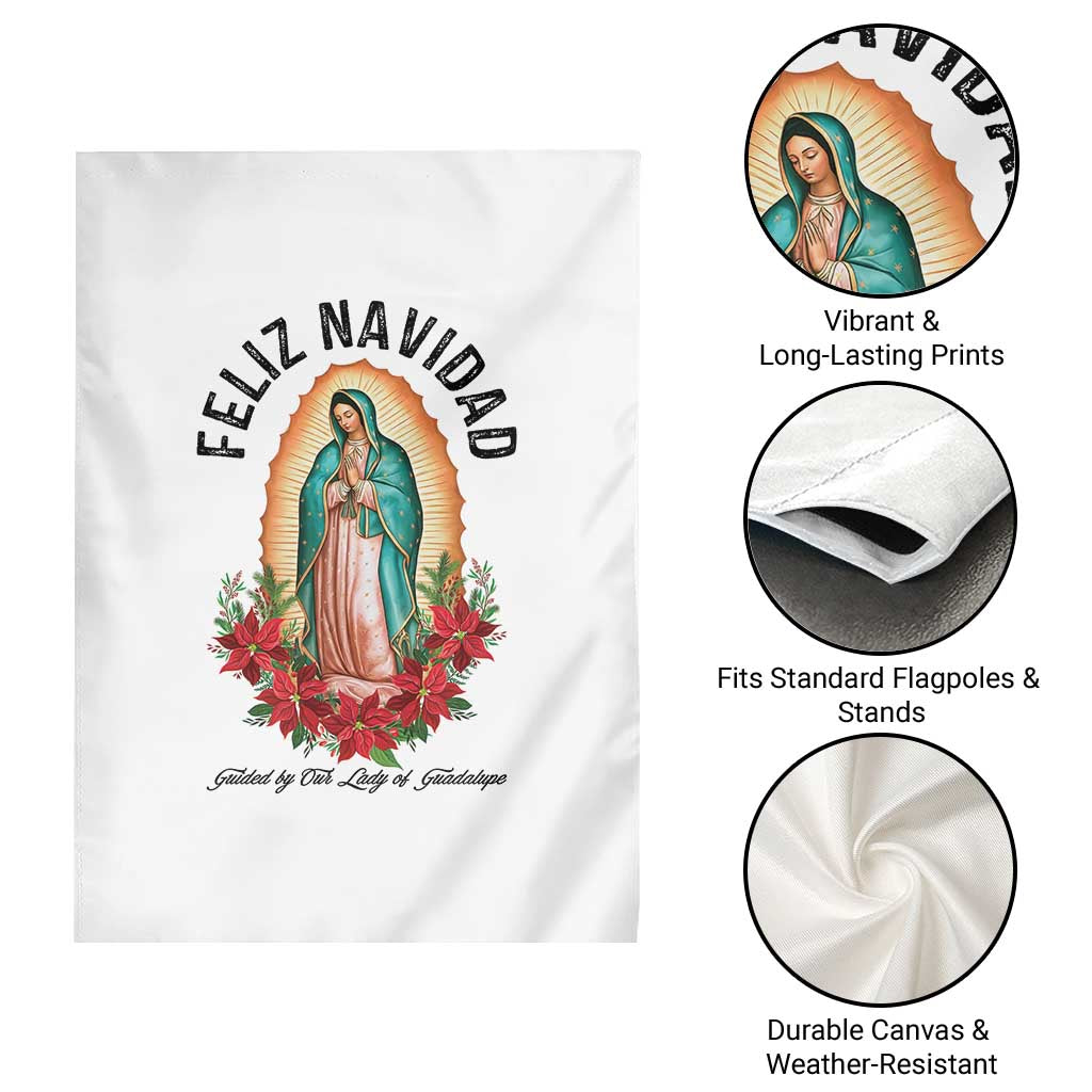 Virgin Mary Feliz Navidad Garden Flag Our Lady Virgen De Guadalupe TS14 Print Your Wear